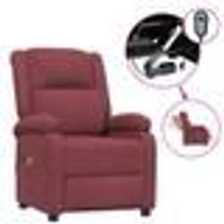 vidaXL Fauteuil électrique de massage Bordeaux Tissu - TU