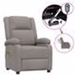 vidaXL Fauteuil électrique de massage Taupe Tissu - TU