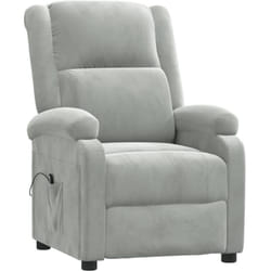 Fauteuil inclinable électrique gris clair velours Vidaxl