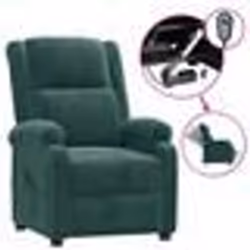 vidaXL Fauteuil inclinable électrique vert foncé velours 3098395