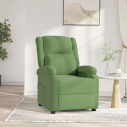 Fauteuil inclinable électrique vert clair velours
