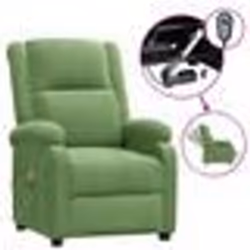 vidaXL Fauteuil électrique de massage Vert clair velours - TU