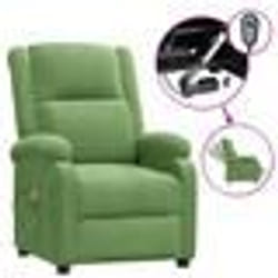vidaXL Fauteuil électrique de massage Vert clair velours - TU