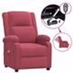 vidaXL Fauteuil électrique de massage Bordeaux Velours - TU