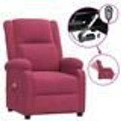 vidaXL Fauteuil électrique de massage Bordeaux Velours - TU