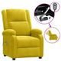 vidaXL Fauteuil électrique de massage Jaune Velours - TU