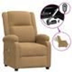 vidaXL Fauteuil électrique de massage Marron Velours - TU