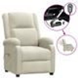 vidaXL Fauteuil électrique de massage Crème Velours - TU