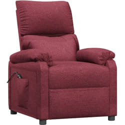 Fauteuil Inclinable Électrique Rouge Bordeaux Tissu Vidaxl