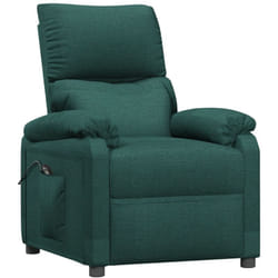 Vidaxl - Fauteuil inclinable électrique Vert foncé Tissu