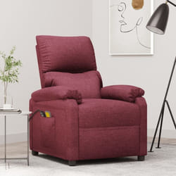 Vidaxl - Fauteuil électrique de massage Bordeaux Tissu