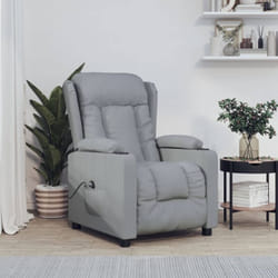 Vidaxl - Fauteuil inclinable électrique Gris clair Tissu