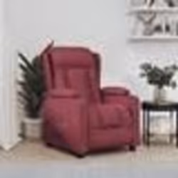 vidaXL Fauteuil inclinable électrique Rouge bordeaux Tissu