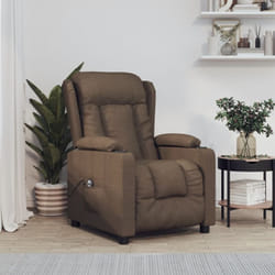 Fauteuil Inclinable Électrique Marron Tissu Vidaxl