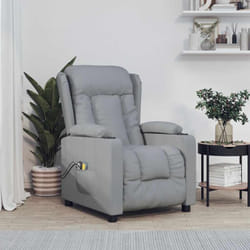 Vidaxl - Fauteuil électrique de massage Gris clair Tissu