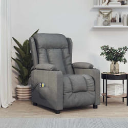 vidaXL Fauteuil électrique de massage Gris foncé Tissu