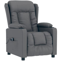 Vidaxl - Fauteuil inclinable électrique Gris Similicuir