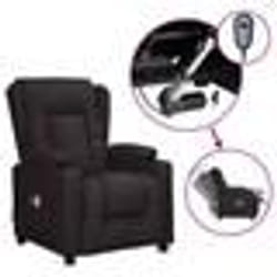 vidaXL Fauteuil électrique de massage Noir Similicuir - TU