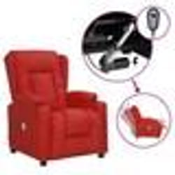 vidaXL Fauteuil de massage électrique Rouge bordeaux Similicuir - TU