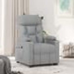 vidaXL Fauteuil inclinable électrique Gris clair Tissu