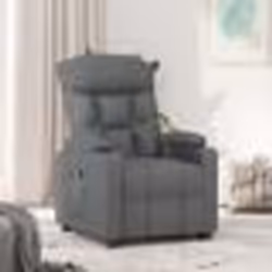 vidaXL Fauteuil inclinable électrique Gris foncé Tissu
