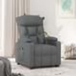 vidaXL Fauteuil inclinable électrique Gris foncé Tissu