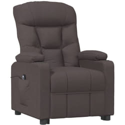 Fauteuil Inclinable Électrique Marron Foncé Tissu Vidaxl