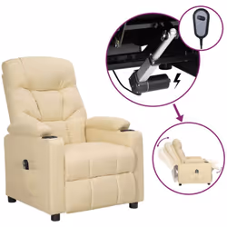 Asseyez-vous et détendez-vous dans ce fauteuil inclinable électrique très confortable ! Fonction d'inclinaison électrique : l ...