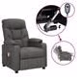 vidaXL Fauteuil électrique de massage Gris foncé Tissu - TU