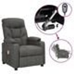 vidaXL Fauteuil électrique de massage Gris foncé Tissu - TU