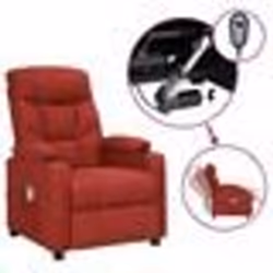 vidaXL Fauteuil électrique de massage Bordeaux Tissu - TU