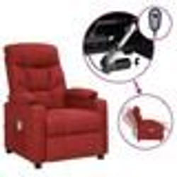vidaXL Fauteuil électrique de massage Bordeaux Tissu - TU