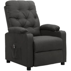 vidaXL Fauteuil inclinable électrique Gris foncé Tissu