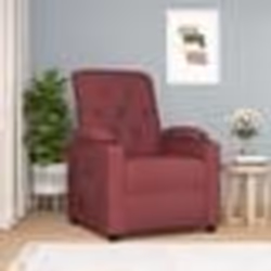 vidaXL Fauteuil inclinable électrique Rouge bordeaux Tissu