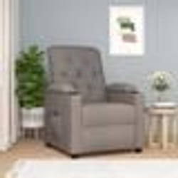 vidaXL Fauteuil inclinable électrique Taupe Tissu