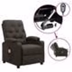 vidaXL Fauteuil électrique de massage Taupe Tissu - TU