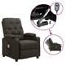 vidaXL Fauteuil électrique de massage Taupe Tissu - TU