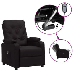 vidaXL Fauteuil inclinable électrique Noir Similicuir - TU