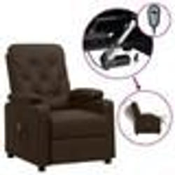 vidaXL Fauteuil inclinable électrique Marron Similicuir - TU