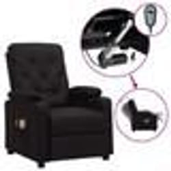 vidaXL Fauteuil électrique de massage Noir Similicuir - TU