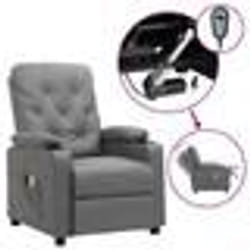 vidaXL Fauteuil de massage électrique Gris Similicuir - TU