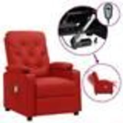 vidaXL Fauteuil de massage électrique Rouge bordeaux Similicuir - TU
