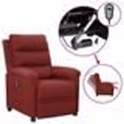 vidaXL Fauteuil inclinable électrique Rouge bordeaux Tissu - TU
