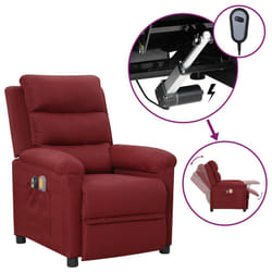 VidaXL 3098978 Fauteuil massant électrique Rouge