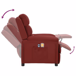 VidaXL 3098978 Fauteuil massant électrique Rouge - Vue supplémentaire 8