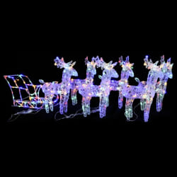 vidaXL Décoration Rennes & Traîneau - 320 LED