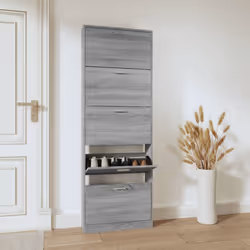 Cette armoire à chaussures, au design moderne et élégant, est un excellent meuble pour ranger vos chaussures de manière organ ...
