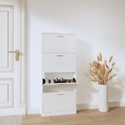 Cette armoire à chaussures, au design moderne et élégant, est un excellent meuble pour ranger vos chaussures de manière organ ...