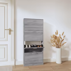 Cette armoire à chaussures, au design moderne et élégant, est un excellent meuble pour ranger vos chaussures de manière organ ...