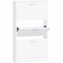 Cette armoire à chaussures, au design moderne et élégant, est un excellent meuble pour ranger vos chaussures de manière organ ...